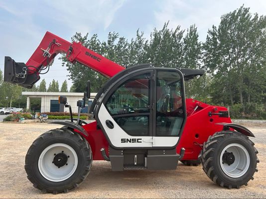 7m Mały Telehandler SNSC 3 Tonowy Teleskopowy Podnośnik Węglowy Czerwony