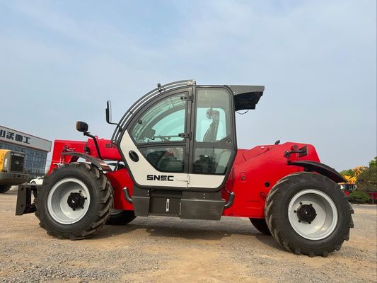 7m Mały Telehandler SNSC 3 Tonowy Teleskopowy Podnośnik Węglowy Czerwony