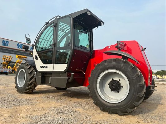 7m Mały Telehandler SNSC 3 Tonowy Teleskopowy Podnośnik Węglowy Czerwony