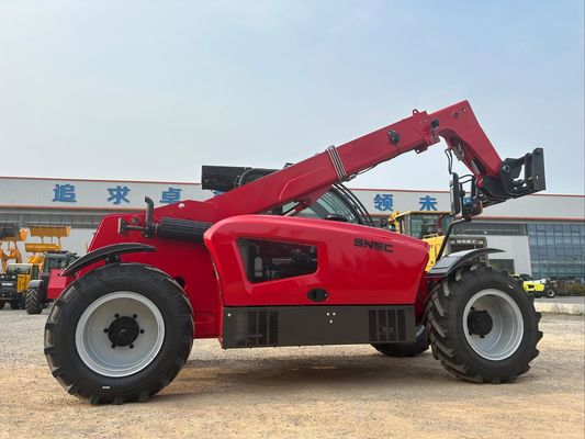 7m Mały Telehandler SNSC 3 Tonowy Teleskopowy Podnośnik Węglowy Czerwony
